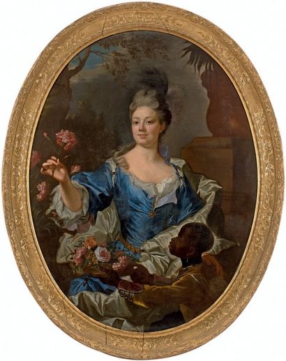 Atelier de Hyacinthe RIGAUD (1659-1753) Portrait de Catherine Marie Le Gendre en...