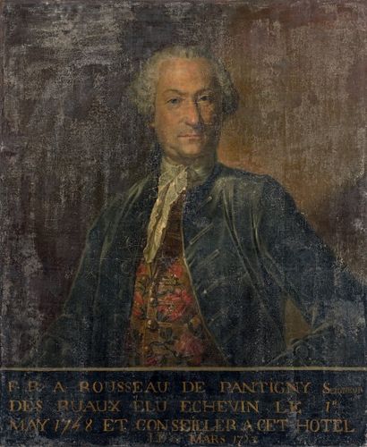 École FRANÇAISE du XVIIIe siècle Portrait de F. R. A. Rousseau de Pantigny, Seigneur...