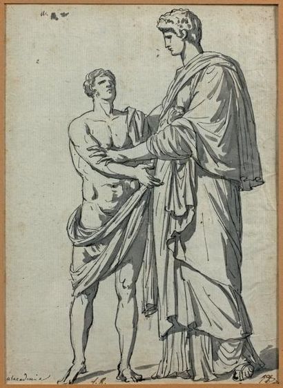 Jacques-Louis DAVID (Paris, 1748 - Bruxelles, 1825) Oreste et Electre (D'après un...