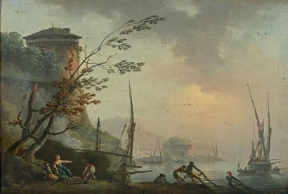 Charles de LACROIX de MARSEILLE (vers 1700-1782) Marine
Huile sur toile, rentoilée,...