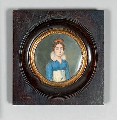 P. LE GAY (actif à la fin du XVIIIe et au début du XIXe siècle) Portrait de femme...