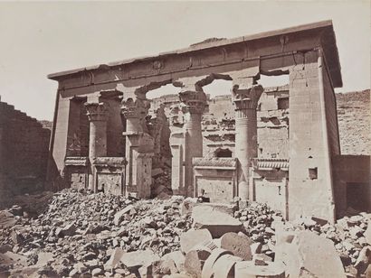 EGYPTE Temple de Mout n° 95 (27 x 37,5 cm) et Karnak salle Hypostyle n° 82 (27 x...