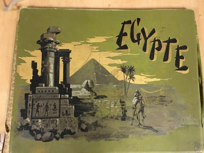 EGYPTE Portfolio (incomplet, mais bel emboîtage) édité par Schroeder et Cie, Zurich,...