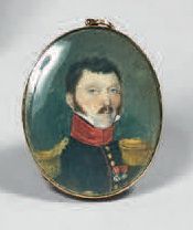 École FRANÇAISE du début du XIXe siècle 
Portrait d'un colonel d'Infanterie de Ligne...