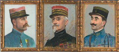 Pierre CARRIER-BELLEUSE (1851-1932), école française 
Portrait du Général Dubail
Général...