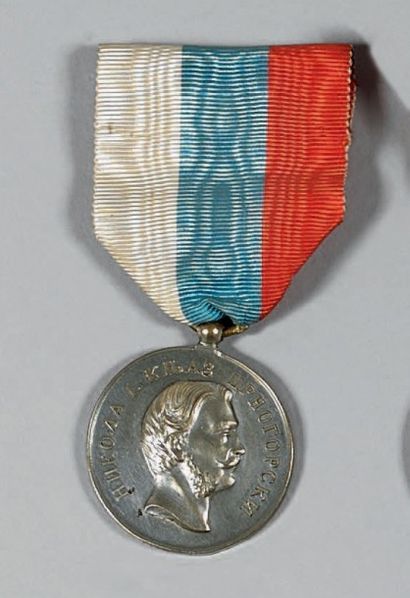 null Médaille du Zèle de 2e classe du second modèle, en bronze argenté, bélière boule,...