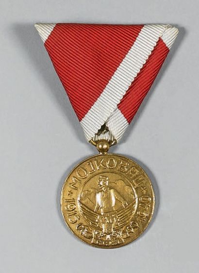 null Médaille commémorative des 25 ans de la bataille de Mojkovac, 1915-1940, en...
