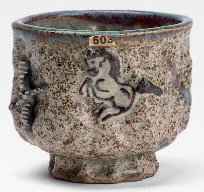 Fours de Soma - Époque EDO (1603-1868), XIXe siècle 
Chawan (bol à thé) de forme...