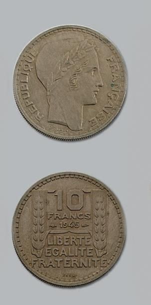 null GOUVERNEMENT PROVISOIRE (1944-1947)
20 francs Turin. 1945. Essai en cupro-nickel.
20...