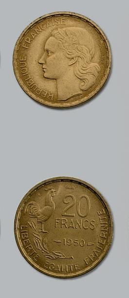 null QUATRIÈME RÉPUBLIQUE (1947-1959)
20 francs, concours de 1950: 4 exemplaires....