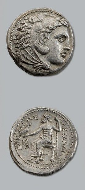 MACÉDOINE Alexandre III (336-323 av. J.-C.)
Tétradrachme. 16,72 g. Amphipolis.
Tête...