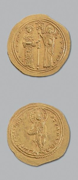null THÉODORA (1055-1056)
Nomisma Histamenon. Constantinople. 4,37 g.
La Vierge et...