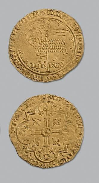 null JEAN II, le BON (1350-1364)
Mouton d'or.
D. 291. Flan irrégulier.
Très bel ...