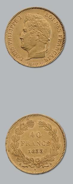 null LOUIS-PHILIPPE (1830-1848))
40 Francs or. 1833. Paris.
G. 1106.
TTB à super...