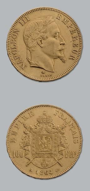 null SECOND EMPIRE (1852-1870)
100 Francs or, tête laurée. 1864. Paris. 5536 exemplaires.
G....