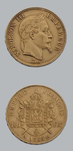 null SECOND EMPIRE (1852-1870)
100 Francs or, tête laurée. 1868. Paris. 2315 exemplaires.
G....