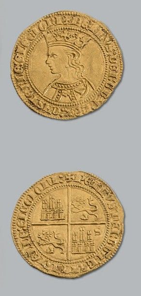 Espagne Pierre I (1350-1368)
Dobla d'or de 36 maravédis.
Fr. 105.
Presque superb...