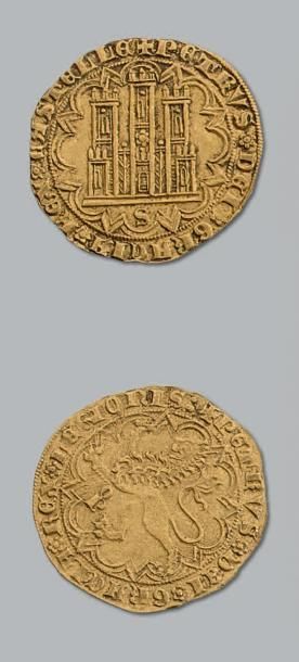 Espagne Pierre I (1350-1368)
Dobla d'or de 35 maravédis.
Fr. 108.
Superbe.