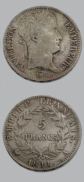 null PREMIER EMPIRE (1804-1814)
5 Francs, revers Empire. 1811. Paris.
G. 584. Su...