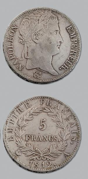 null PREMIER EMPIRE (1804-1814)
5 Francs, revers Empire. 1812. Paris.
G. 584. Su...