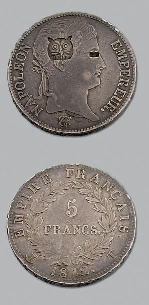 null PREMIER EMPIRE (1804-1814)
5 Francs, revers Empire. 1812. Nantes. Contremarque...