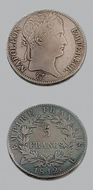 null PREMIER EMPIRE (1804-1814)
5 Francs, revers Empire. 1812. Turin.
G. 584. TTB...