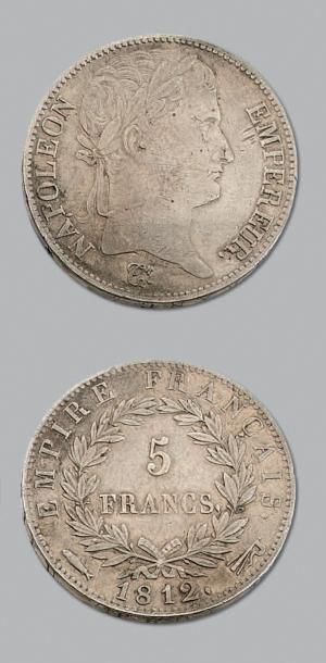 null PREMIER EMPIRE (1804-1814)
5 Francs, revers Empire. 1812. Utrecht.
G. 584. ...