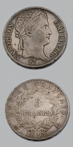 null PREMIER EMPIRE (1804-1814)
5 Francs, revers Empire. 1813. Lyon.
G. 584. Sup...