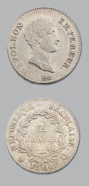 null PREMIER EMPIRE (1804-1814)
2 Francs tête nue, revers République. 1806. Perpignan.
G....