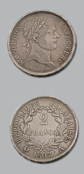 null PREMIER EMPIRE (1804-1814)
2 Francs tête laurée, revers République. 1807. Paris.
18519...
