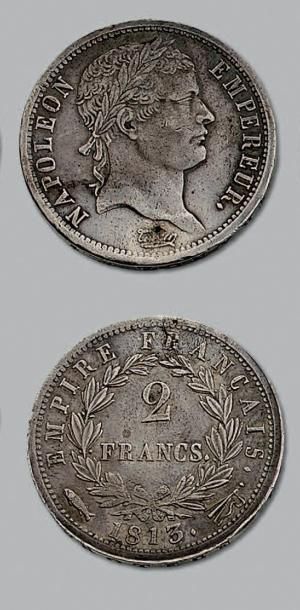 null PREMIER EMPIRE (1804-1814)
2 Francs, revers Empire. 1813. Utrecht.
G. 501. TTB...