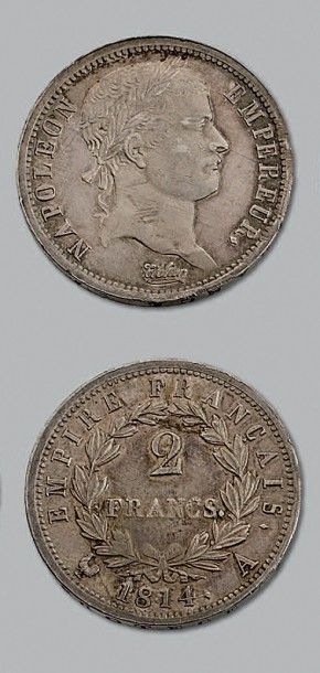 null PREMIER EMPIRE (1804-1814)
2 Francs, revers Empire. 1814. Paris.
G. 501. Presque...