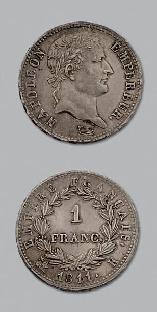 null PREMIER EMPIRE (1804-1814)
Franc, revers Empire. 1811. Bordeaux.
G. 447. Presque...