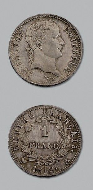 null PREMIER EMPIRE (1804-1814)
Franc, revers Empire. 1812. Paris.
G. 447. Super...