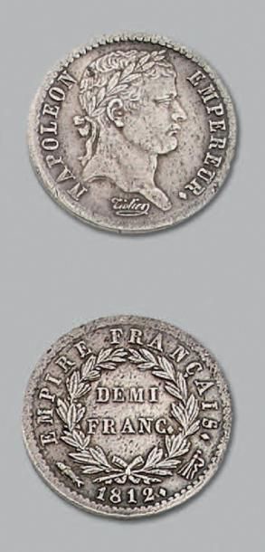 null PREMIER EMPIRE (1804-1814)
Demi franc, revers Empire. 1812. Utrecht. 5084 exemplaires.
G....