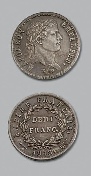 null PREMIER EMPIRE (1804-1814)
Demi franc, revers Empire. 1813. Utrecht. 6894 exemplaires.
G....