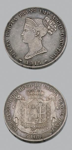 null DUCHÉ de PARME, PIACENZA et GUASTALLA
5 Lire. 1815. Milan. L.M.N. 1010. Sup...