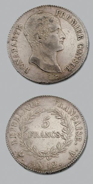 null BONAPARTE, Premier consul
5 Francs. An 12. Paris. G. 577. TTB à superbe.