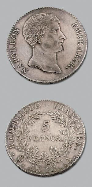 null PREMIER EMPIRE (1804-1814)
5 Francs Napoléon Empereur, type transition.
An 12....
