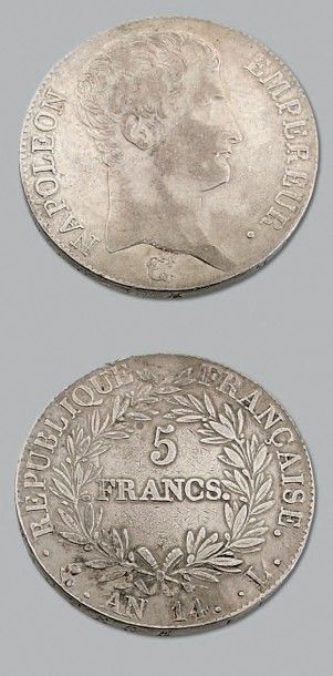null PREMIER EMPIRE (1804-1814)
5 Francs Napoléon Empereur, tête nue. An 14. Bayonne.
14961...