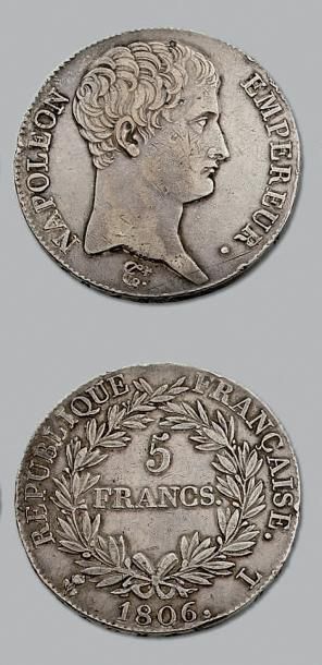 null PREMIER EMPIRE (1804-1814)
5 Francs Napoléon Empereur, tête nue. 1806. Bayonne.
G....