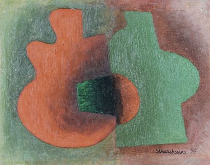 Serge CHARCHOUNE (1888-1975) Jade et corail, 1926 Huile sur toile, signée et datée...