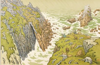 Henri RIVIÈRE La Mer, planche de la suite Les Aspects de la nature, 1897, lithographie,...