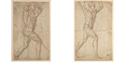 Atelier de Baccio BANDINELLI (Florence 1493-Florence 1560) Etude d'homme Double face...