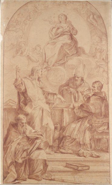 Attribué à Carlo MARATTA (Camerano 1625-Rome 1713) L'immaculée Conception, Saint...