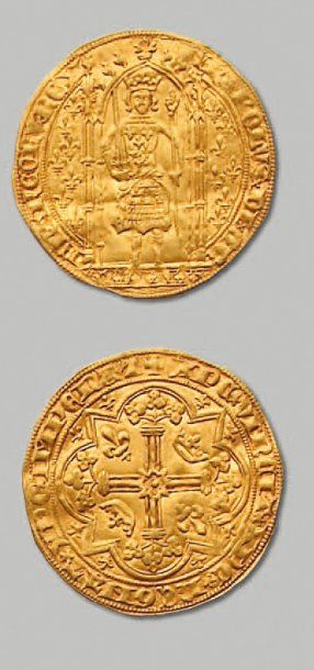 CHARLES V (1364-1380) Franc à pied. 3,79 g. Très bel exemplaire.