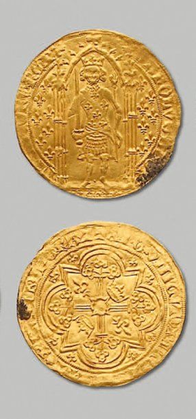CHARLES V (1364-1380) Franc à pied. 3,79 g. TTB à superbe.