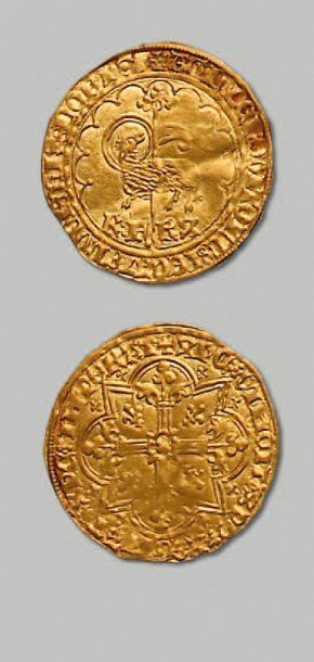 CHARLES VI (1380-1422) - Agnel d'or. 1ère émission. (10 mai 1417) Agnel d'or. 2,50...