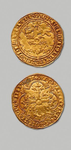 CHARLES VI (1380-1422) - Agnel d'or. 1ère émission. (10 mai 1417)