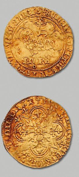 CHARLES VI (1380-1422) - Agnel d'or. 1ère émission. (10 mai 1417) Agnel d'or. 2,53...